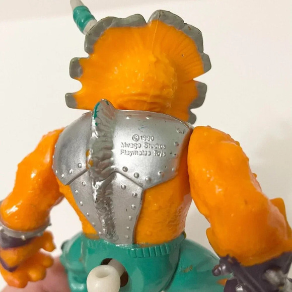 Vintage 1990 TMNT Triceraton Teenage Mutant Ninja  Turtles Figure Incomplete - Picture 16 of 16